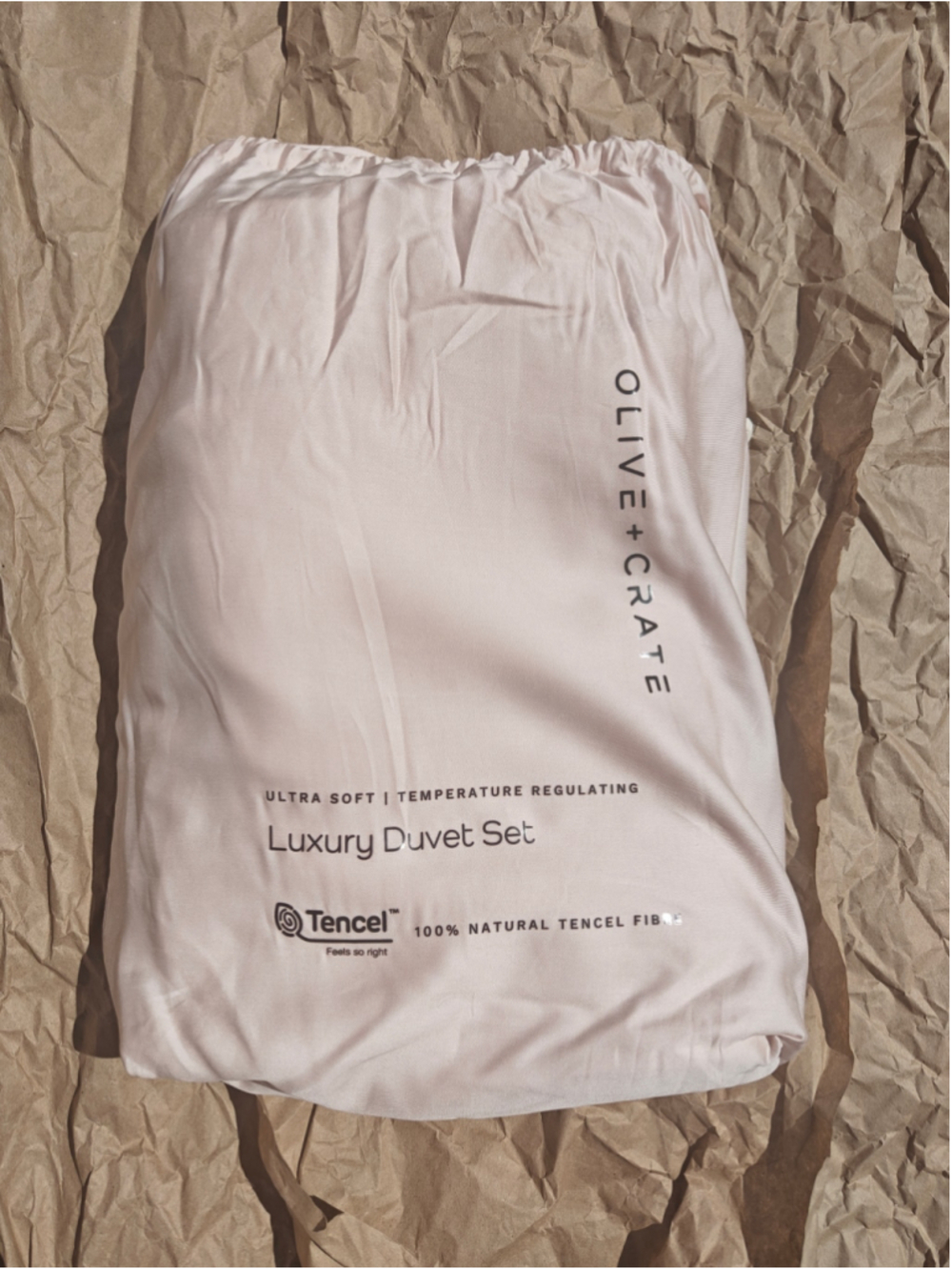 OLIVE & CRATE EUCALYPTUS - KING DUVET COVER SET Barely Pink [+Pillowcases]